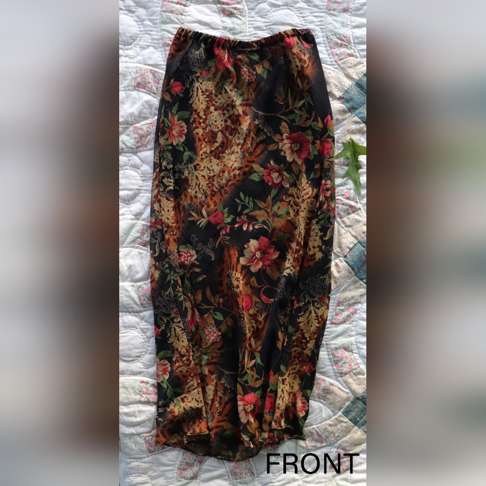 Studio One New York High Waist Vintage Disty Floral Skirt Size Small
